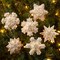 Bucilla Ornaments Felt Applique Kit Set Of 6-Pearl Snowflakes 4.25"X4"